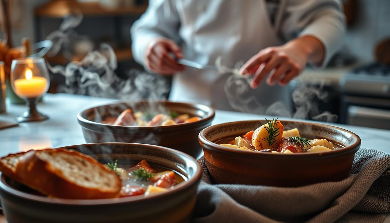 Comforting family dinner served at home
